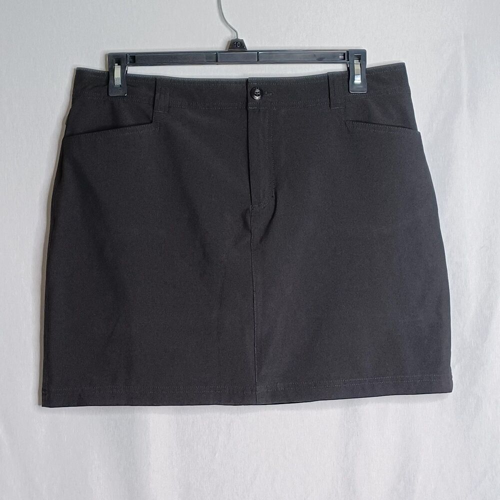 Eddie Bauer Adventurer 2.0 Skort Womens 14 Black Hiking Walking Stretch Active